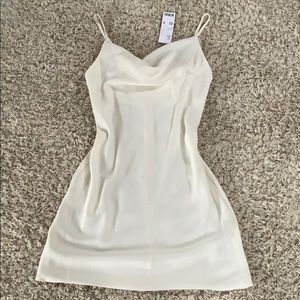 Urban outfitters cream satin dress